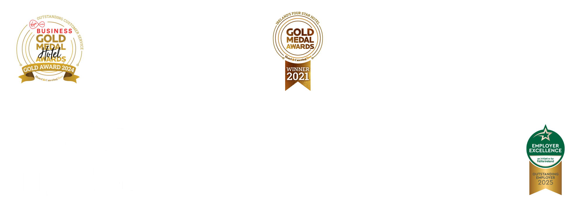 Logos for Ireland's Ancient East, Trip Advisor, Irish Hotel Federation, Pure Cork
